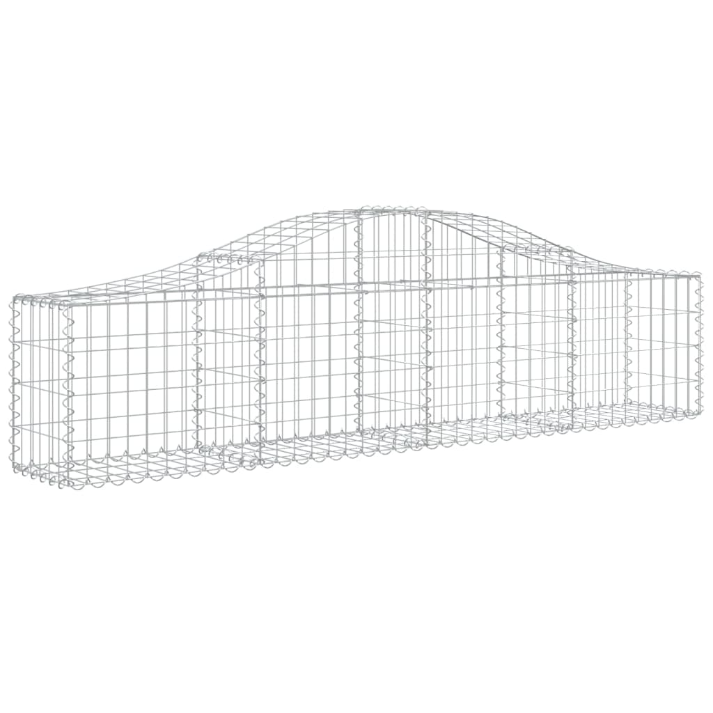 Cesto Gabbione ad Arco 200x30x40/60 cm Ferro Zincato