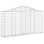 Cesto Gabbione ad Arco 200x30x100/120 cm Ferro Zincato