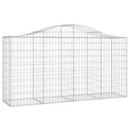 Cesto Gabbione ad Arco 200x50x100/120 cm Ferro Zincato