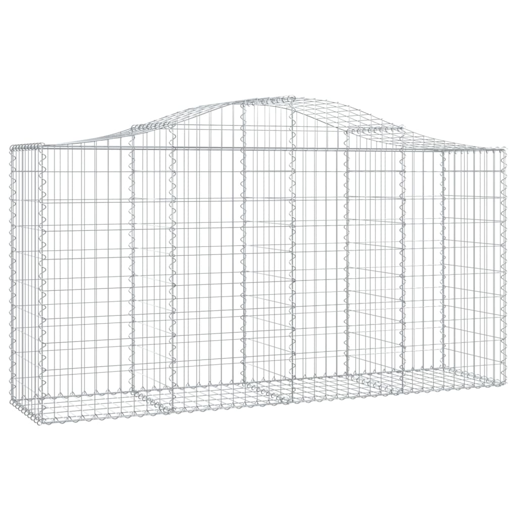 Cesto Gabbione ad Arco 200x50x100/120 cm Ferro Zincato