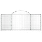 Cesto Gabbione ad Arco 200x30x80/100 cm Ferro Zincato