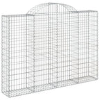 Cesto Gabbione ad Arco 200x30x140/160 cm Ferro Zincato