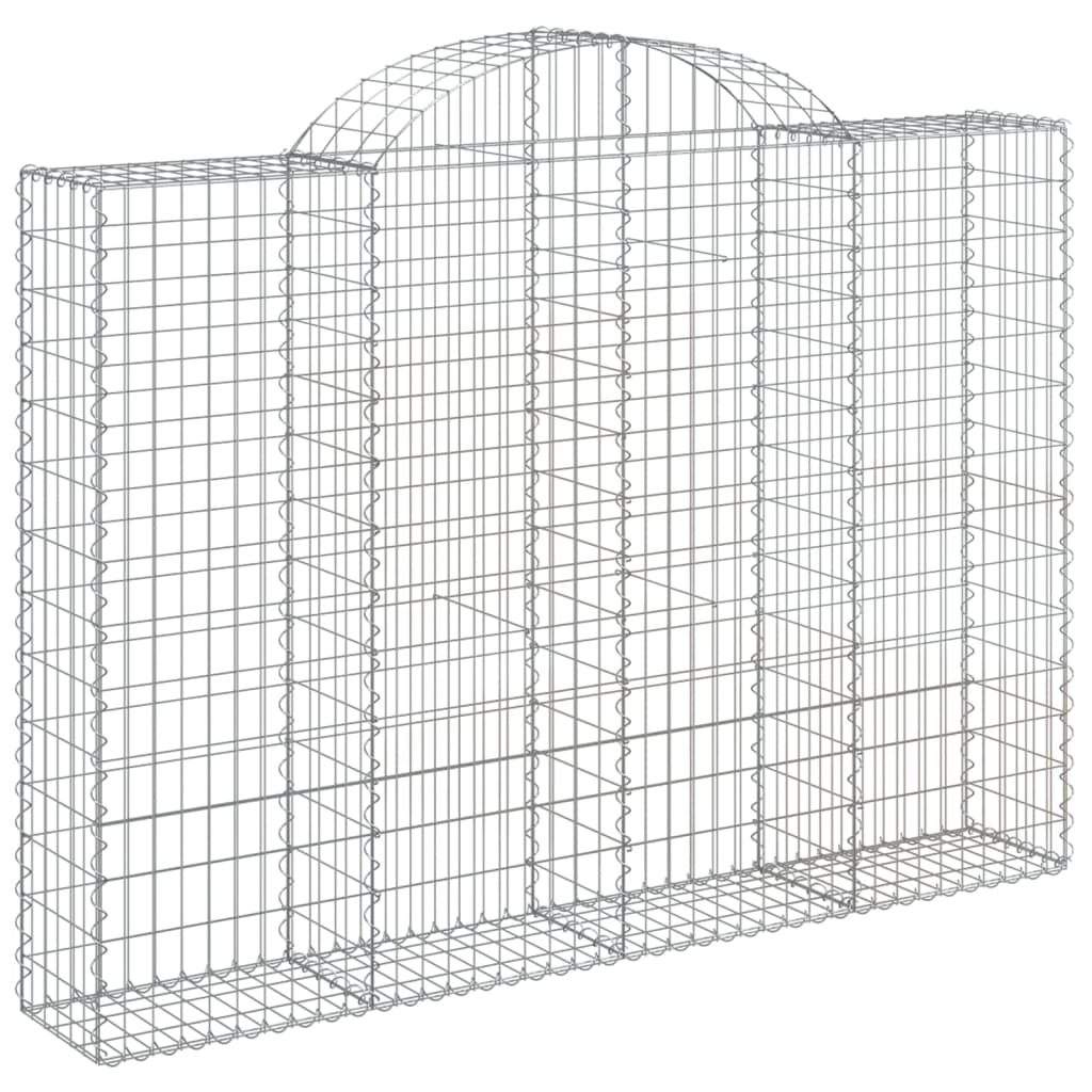 Cesto Gabbione ad Arco 200x30x140/160 cm Ferro Zincato