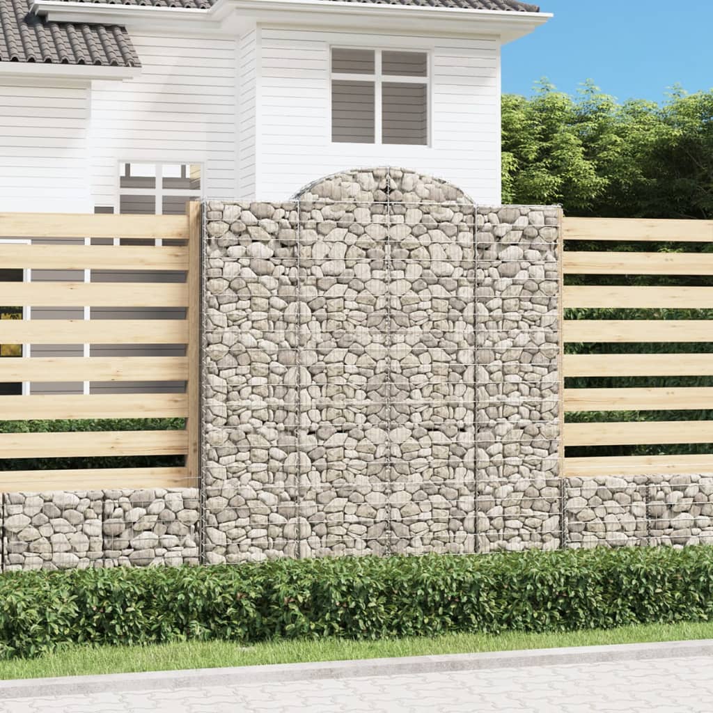 Cesto Gabbione ad Arco 200x50x220/240 cm Ferro Zincato