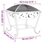 Braciere con Attizzatoio 50 cm XXL in Acciaio