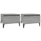Tavolini 2pz Grigio Sonoma 50x46x35 cm in Legno Multistrato