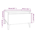 Tavolino da Salotto Rovere Marrone 50x46x35cm Legno Multistrato