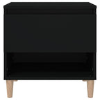 Comodini 2 pz Neri 50x46x50 cm in Legno Multistrato