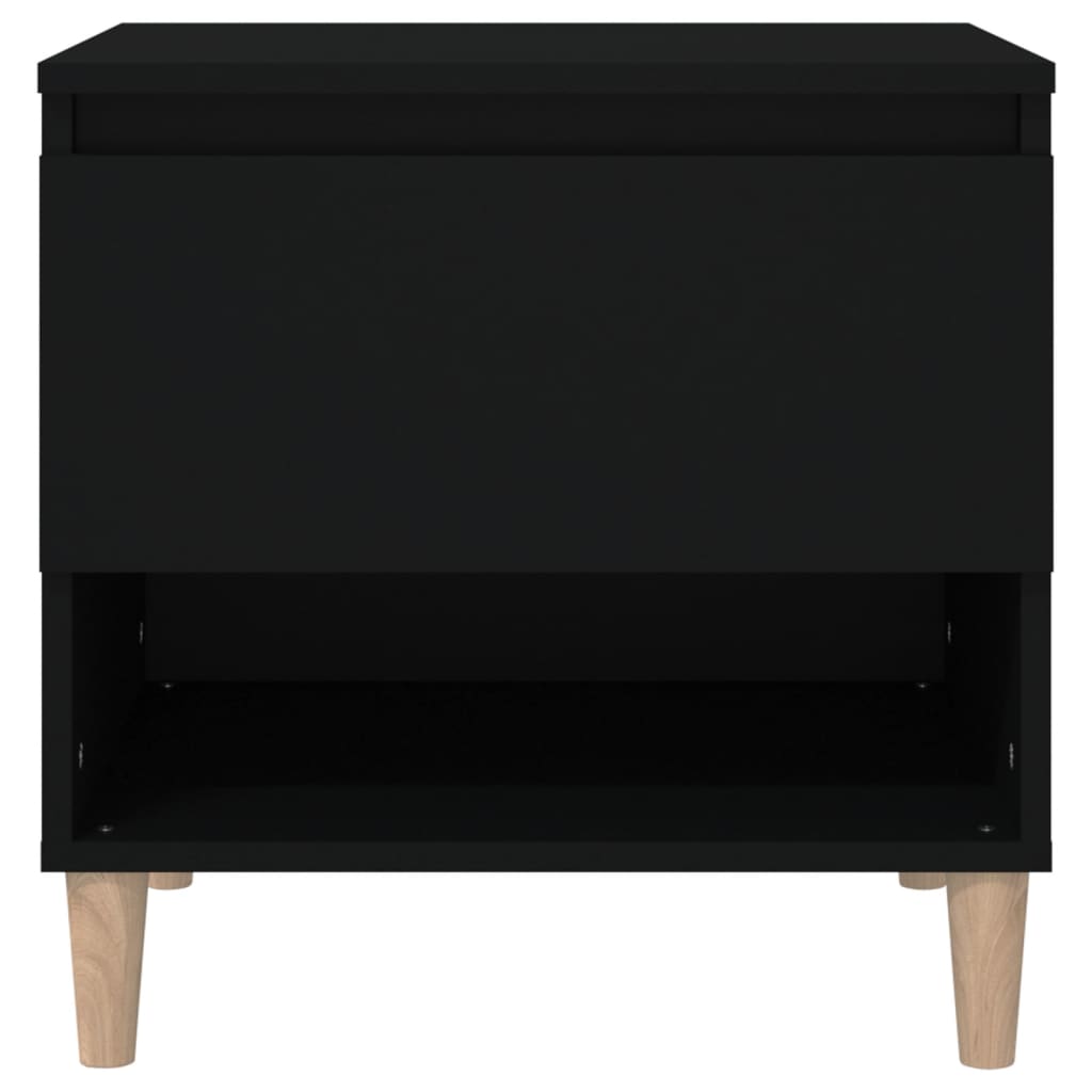 Comodini 2 pz Neri 50x46x50 cm in Legno Multistrato