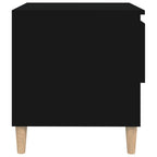 Comodini 2 pz Neri 50x46x50 cm in Legno Multistrato
