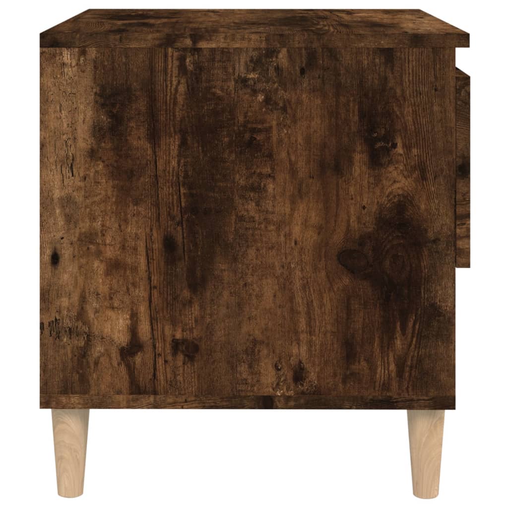 Comodini 2 pz Rovere Fumo 50x46x50 cm in Legno Multistrato