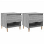 Comodini 2 pz Grigio Sonoma 50x46x50 cm in Legno Multistrato