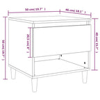 Comodini 2 pz Grigio Sonoma 50x46x50 cm in Legno Multistrato