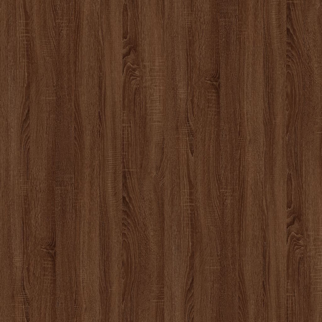 Comodino Rovere Marrone 50x46x50 cm in Legno Multistrato