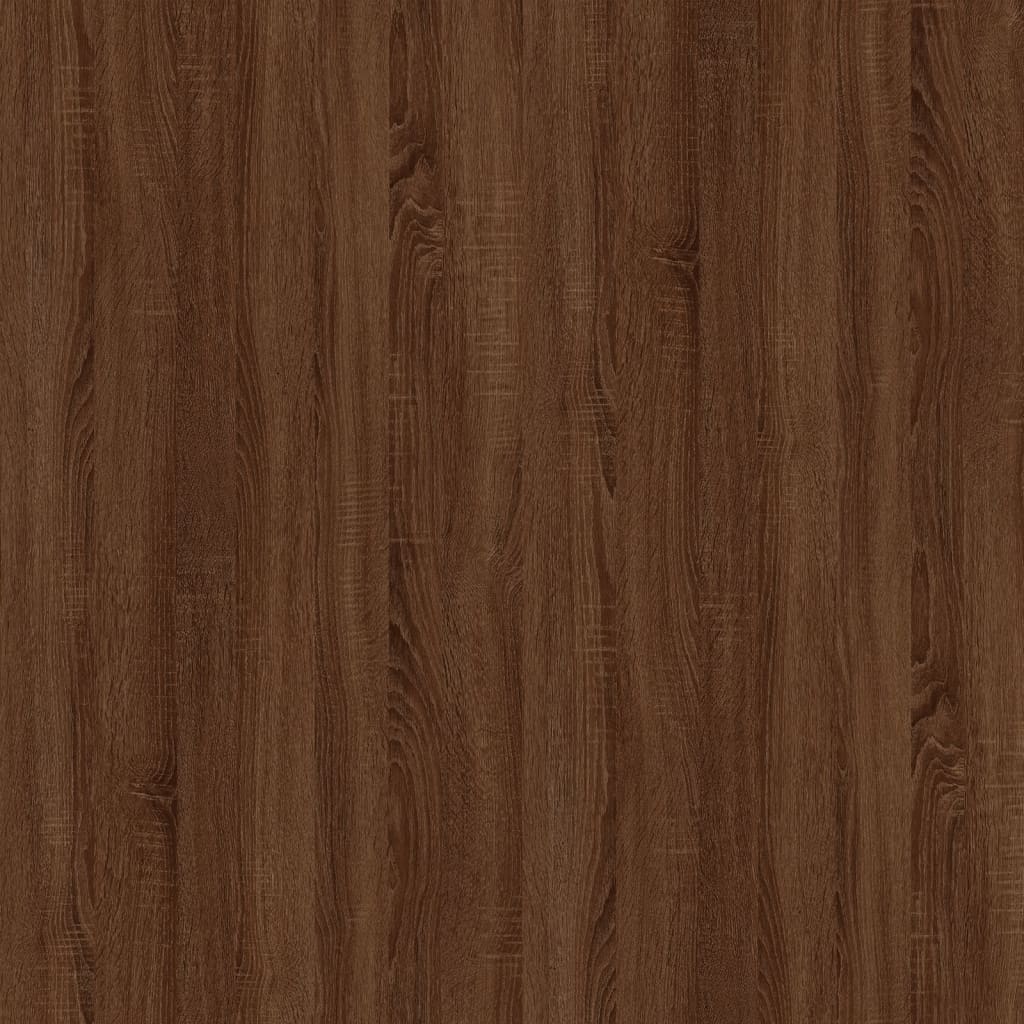 Comodini 2 pz Rovere Marrone 50x46x50 cm in Legno Multistrato