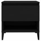 Tavolino Nero 50x46x50 cm in Legno Multistrato