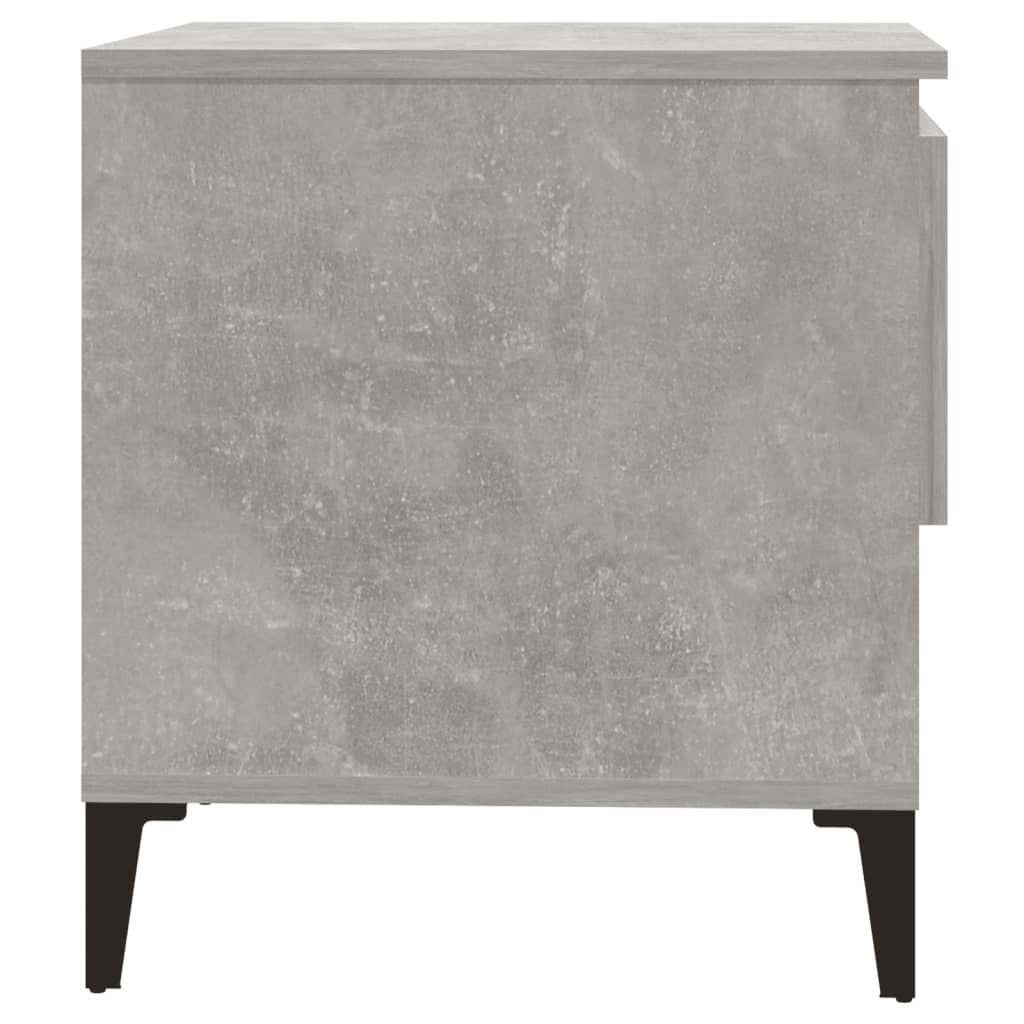 Tavolini 2pz Grigio Cemento 50x46x50 cm in Legno Multistrato