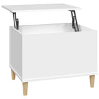 Tavolino da Salotto Bianco 60x44,5x45 cm in Legno Multistrato