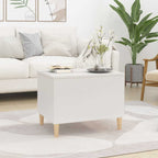 Tavolino da Salotto Bianco 60x44,5x45 cm in Legno Multistrato