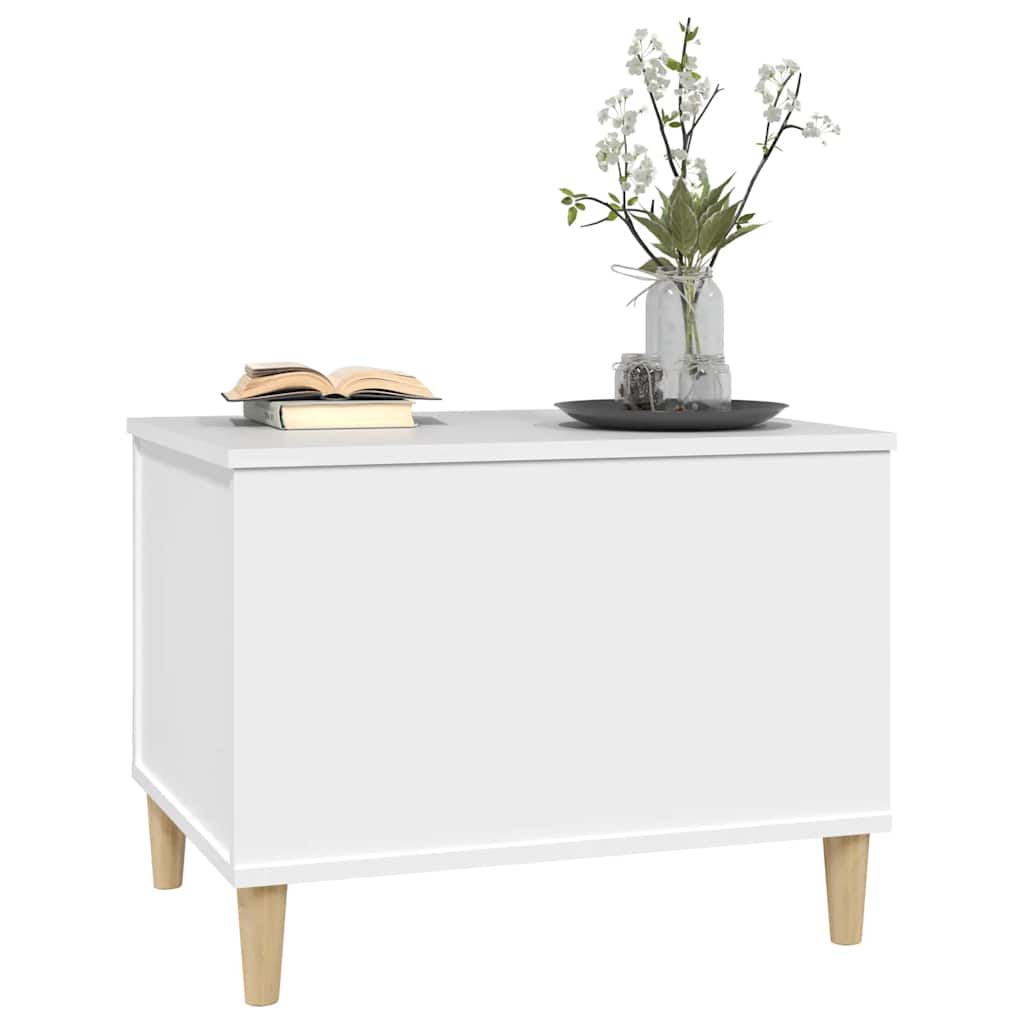 Tavolino da Salotto Bianco 60x44,5x45 cm in Legno Multistrato
