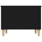 Tavolino da Salotto Nero 60x44,5x45 cm in Legno Multistrato