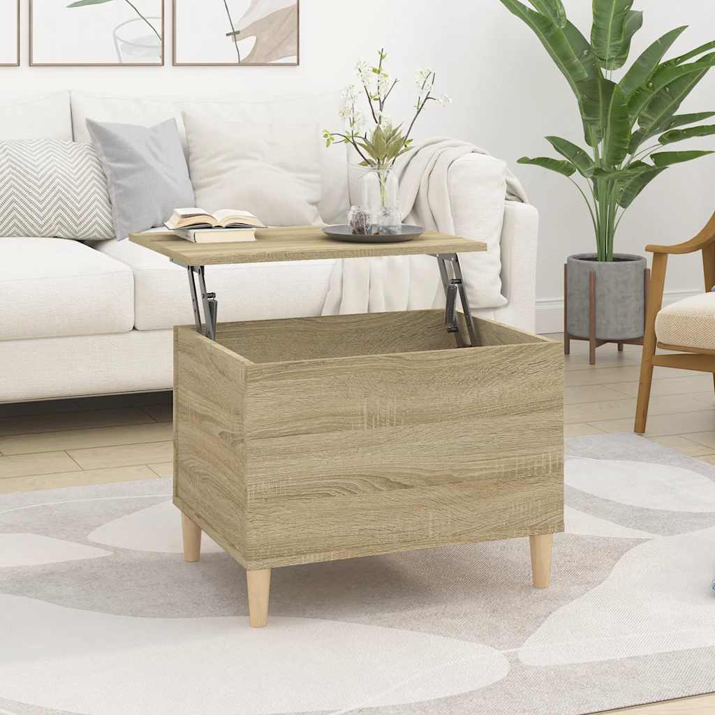 Tavolino Salotto Rovere Sonoma 60x44,5x45 cm Legno Multistrato