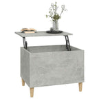Tavolino Salotto Grigio Cemento 60x44,5x45 cm Legno Multistrato