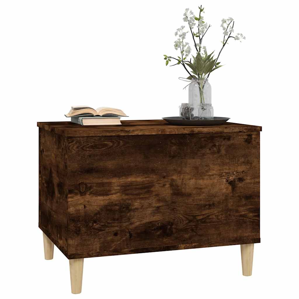 Tavolino da Salotto Rovere Fumo 60x44,5x45 cm Legno Multistrato