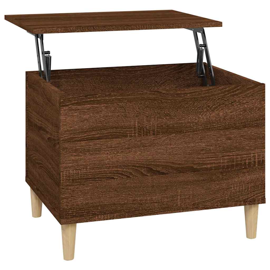 Tavolino Salotto Rovere Marrone 60x44,5x45 cm Legno Multistrato