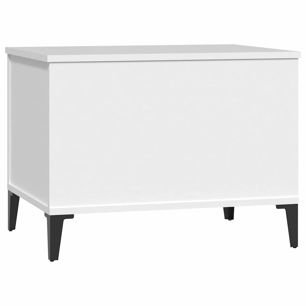 Tavolino da Salotto Bianco 60x44,5x45 cm in Legno Multistrato