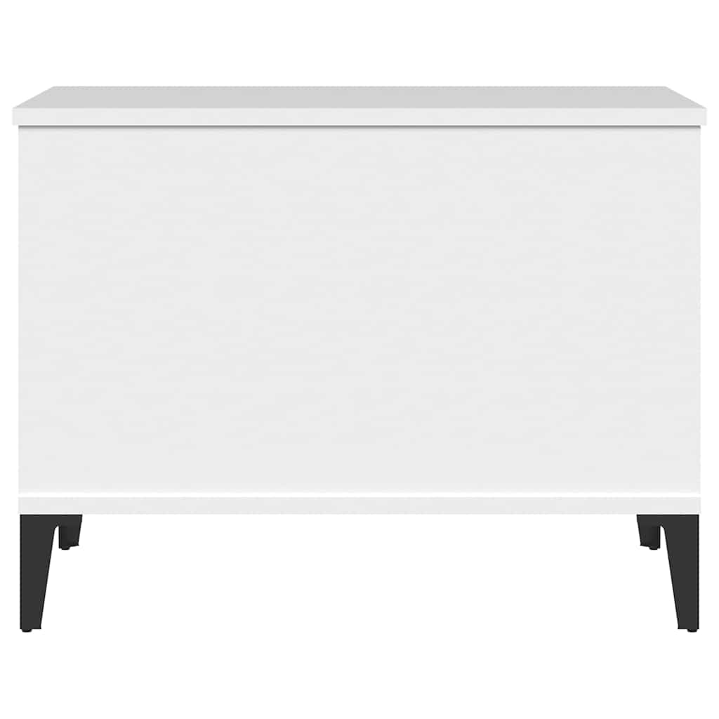Tavolino da Salotto Bianco 60x44,5x45 cm in Legno Multistrato