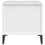 Tavolino da Salotto Bianco 60x44,5x45 cm in Legno Multistrato