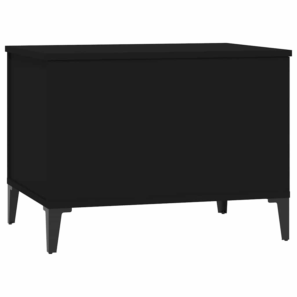 Tavolino da Salotto Nero 60x44,5x45 cm in Legno Multistrato