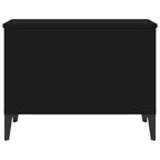 Tavolino da Salotto Nero 60x44,5x45 cm in Legno Multistrato