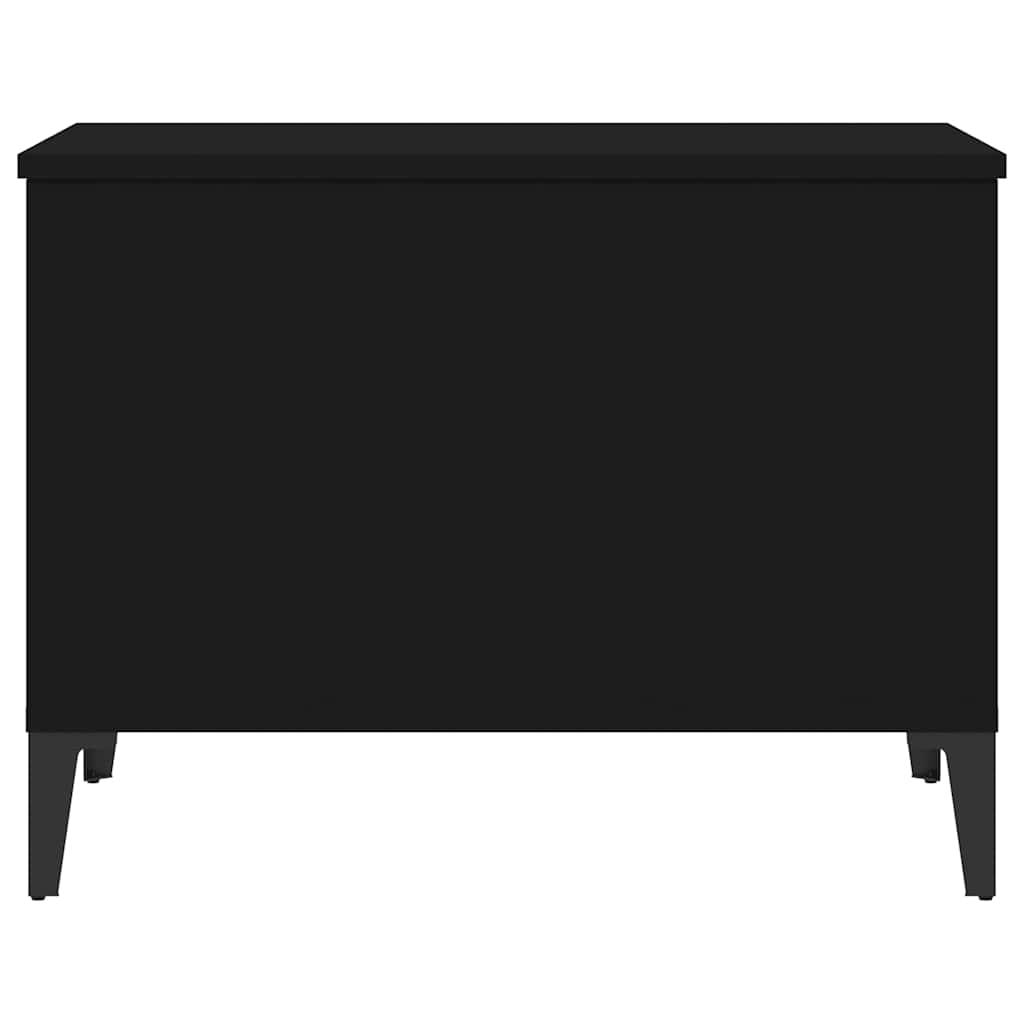 Tavolino da Salotto Nero 60x44,5x45 cm in Legno Multistrato