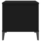 Tavolino da Salotto Nero 60x44,5x45 cm in Legno Multistrato