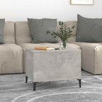 Tavolino Salotto Grigio Cemento 60x44,5x45 cm Legno Multistrato