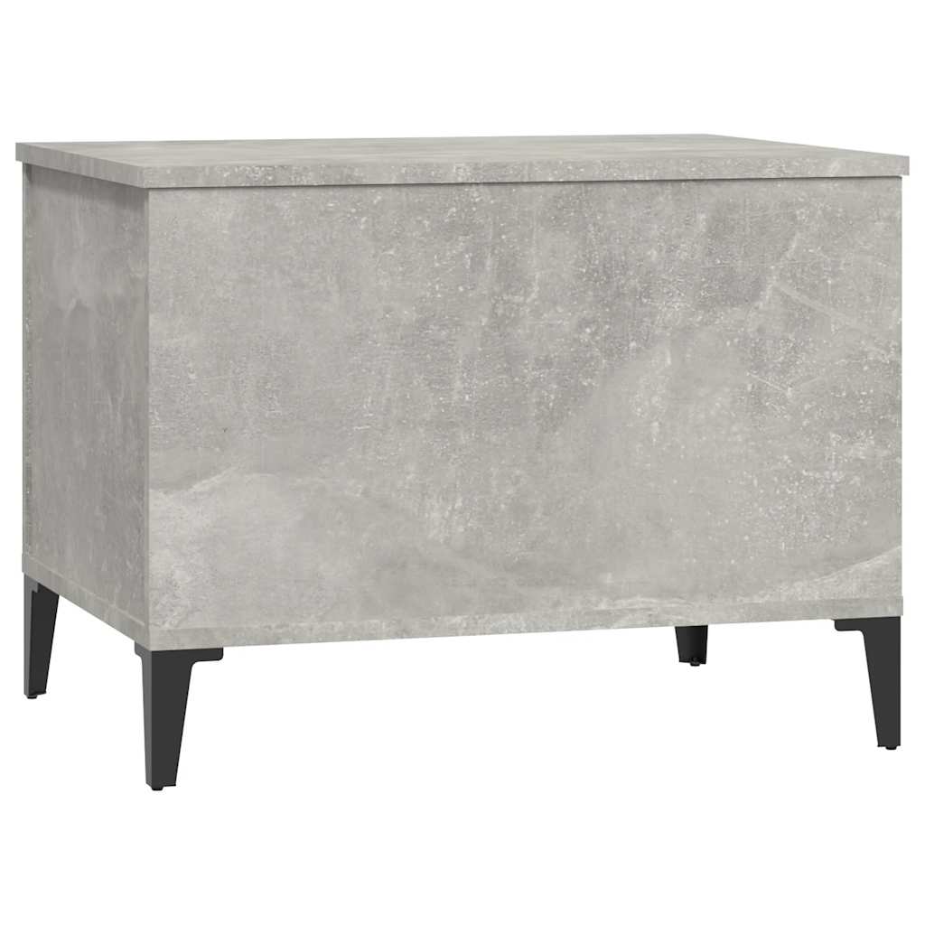 Tavolino Salotto Grigio Cemento 60x44,5x45 cm Legno Multistrato
