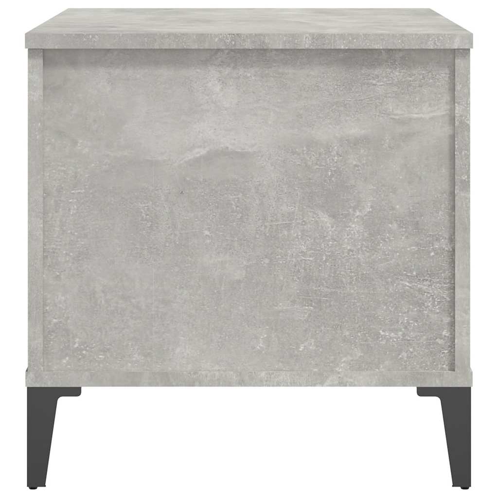 Tavolino Salotto Grigio Cemento 60x44,5x45 cm Legno Multistrato
