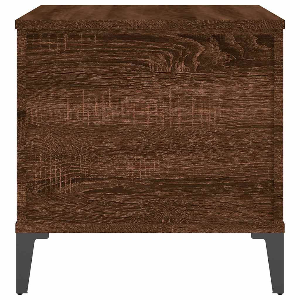 Tavolino Salotto Rovere Marrone 60x44,5x45 cm Legno Multistrato