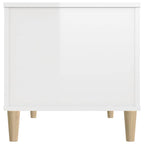 Tavolino Salotto Bianco Lucido 90x44,5x45 cm Legno Multistrato