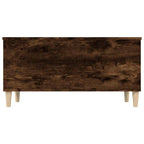 Tavolino da Salotto Rovere Fumo 90x44,5x45 cm Legno Multistrato