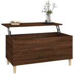 Tavolino Salotto Rovere Marrone 90x44,5x45 cm Legno Multistrato