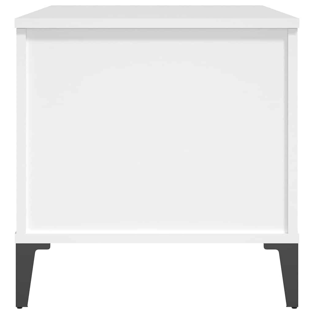Tavolino da Salotto Bianco 90x44,5x45 cm in Legno Multistrato