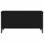 Tavolino da Salotto Nero 90x44,5x45 cm in Legno Multistrato