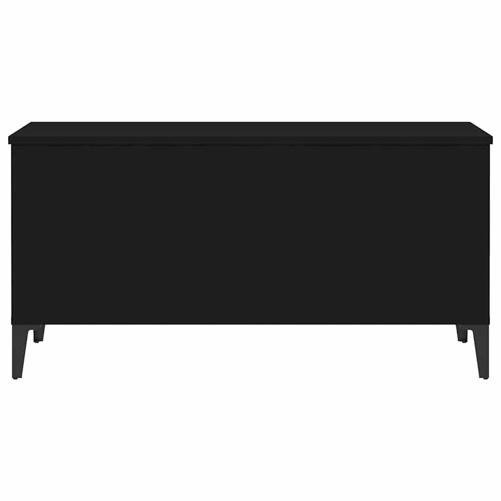 Tavolino da Salotto Nero 90x44,5x45 cm in Legno Multistrato