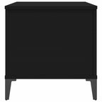 Tavolino da Salotto Nero 90x44,5x45 cm in Legno Multistrato