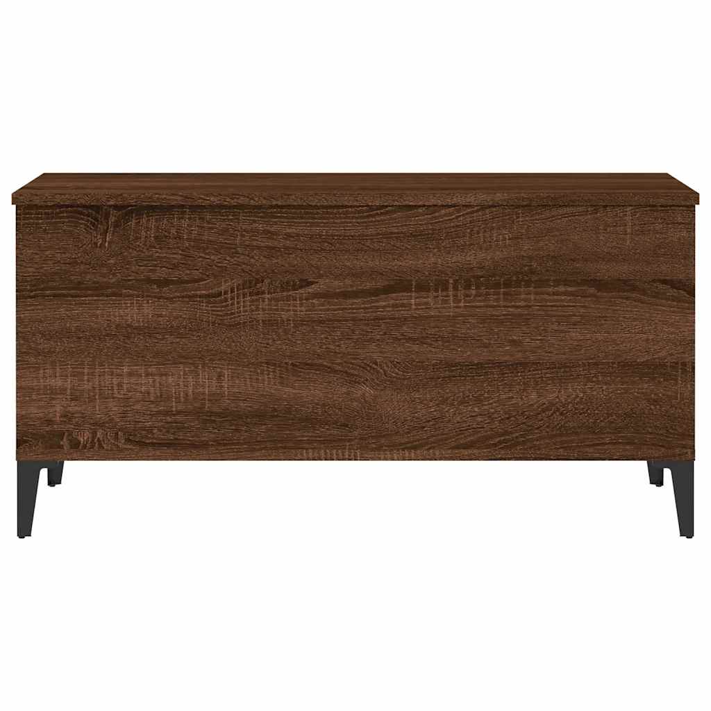 Tavolino Salotto Rovere Marrone 90x44,5x45 cm Legno Multistrato