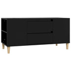 Mobile Porta TV Nero 102x44,5x50 cm in Legno Multistrato