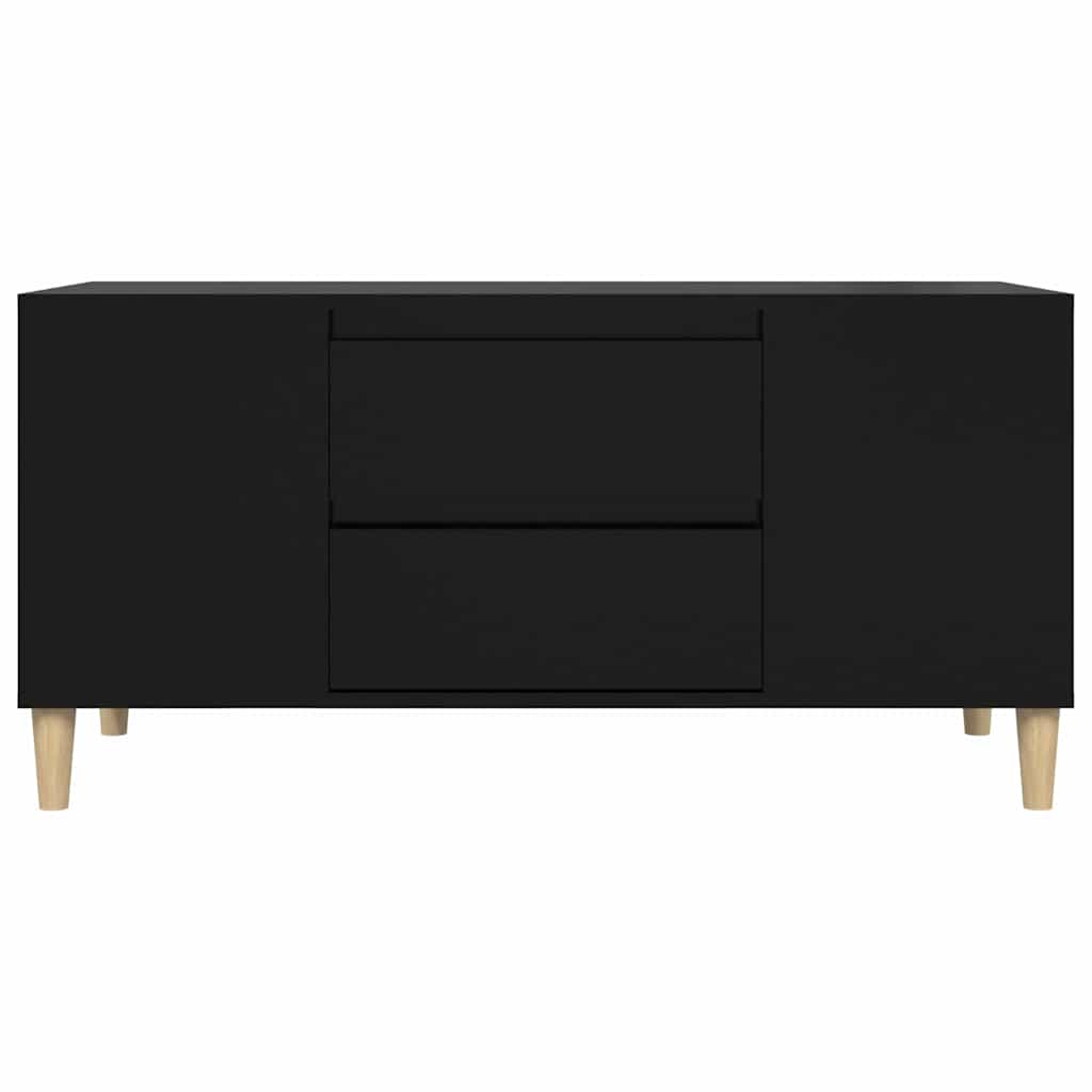 Mobile Porta TV Nero 102x44,5x50 cm in Legno Multistrato